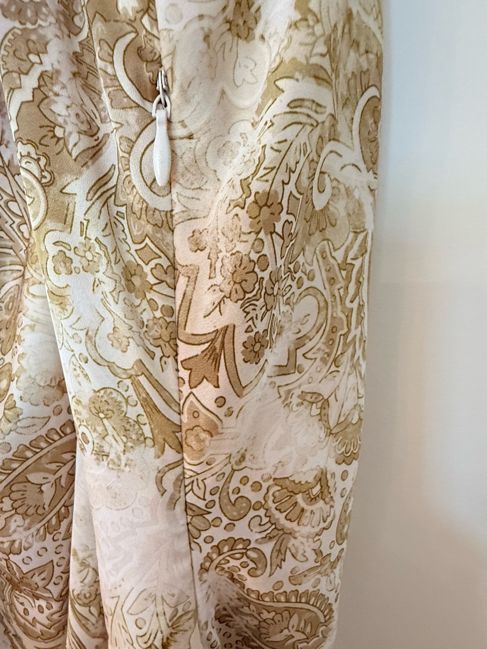 Olive Paisley Slip Dress - Picture 10 of 11